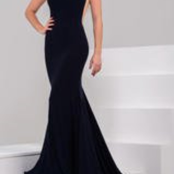 Buy today!  JOVANI Dress❤️Stunning, Illusion Side - Picture 7 of 11